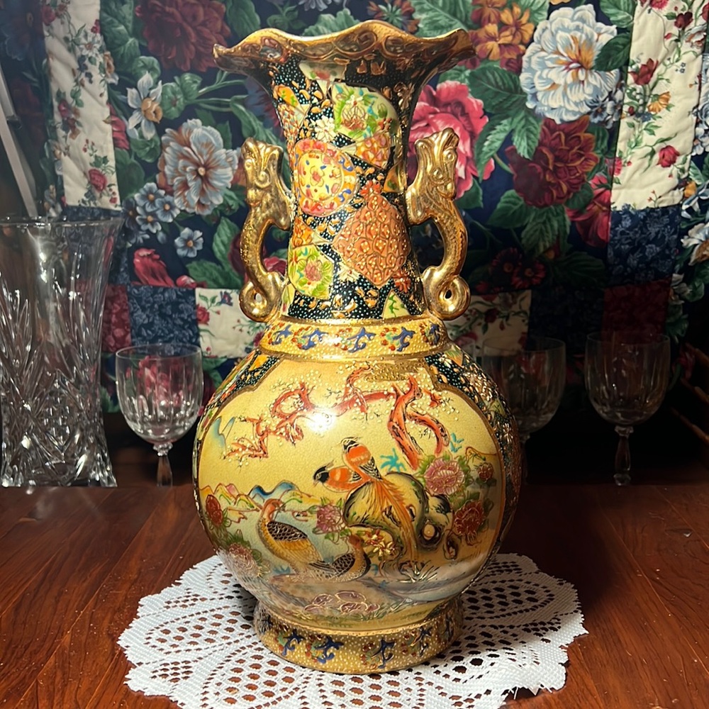 Royal Satsuma Hand painted Vase